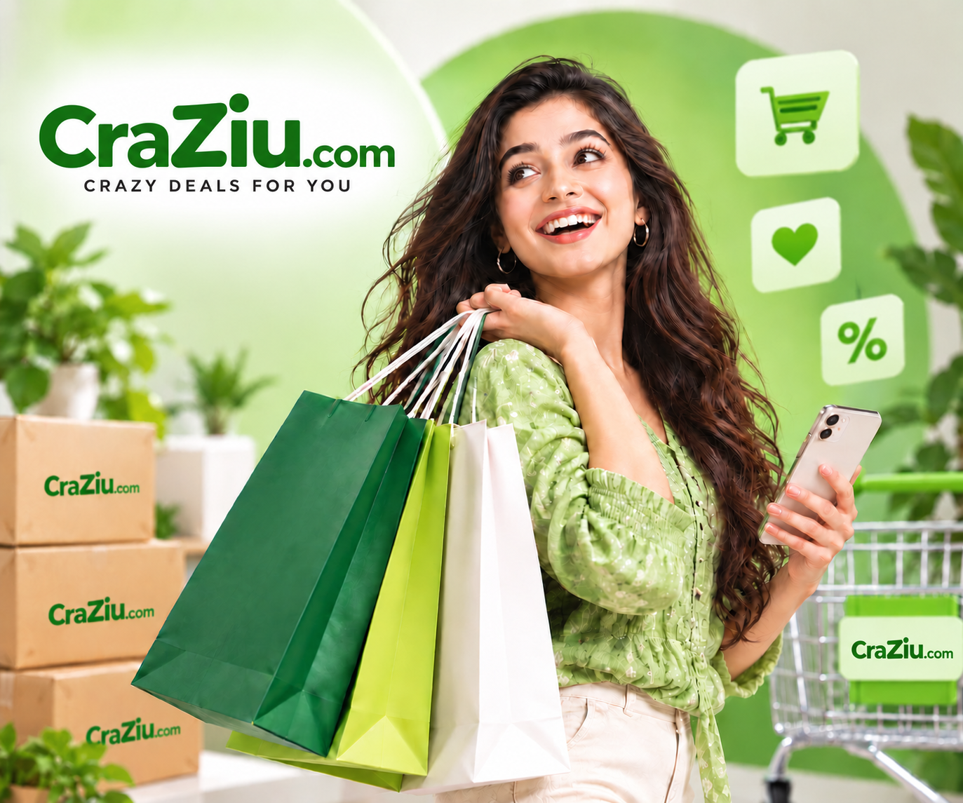 CraZiu customer shopping